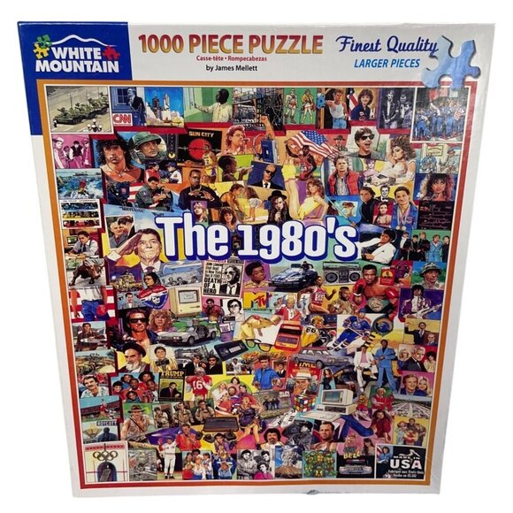 The 1980s 1000 Piece Jigsaw Puzzle By White Mountain - Picture 1 of 3